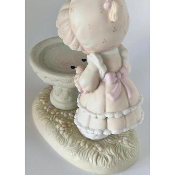Precious Moments Girl with Reflection In Birdbath Figurine - Picture 2 of 4